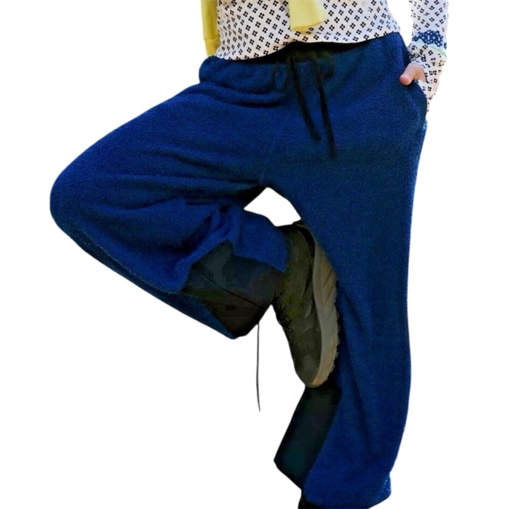 FP Movement by Free People Cuddle Up Pants NWT Size S Prep School Blue